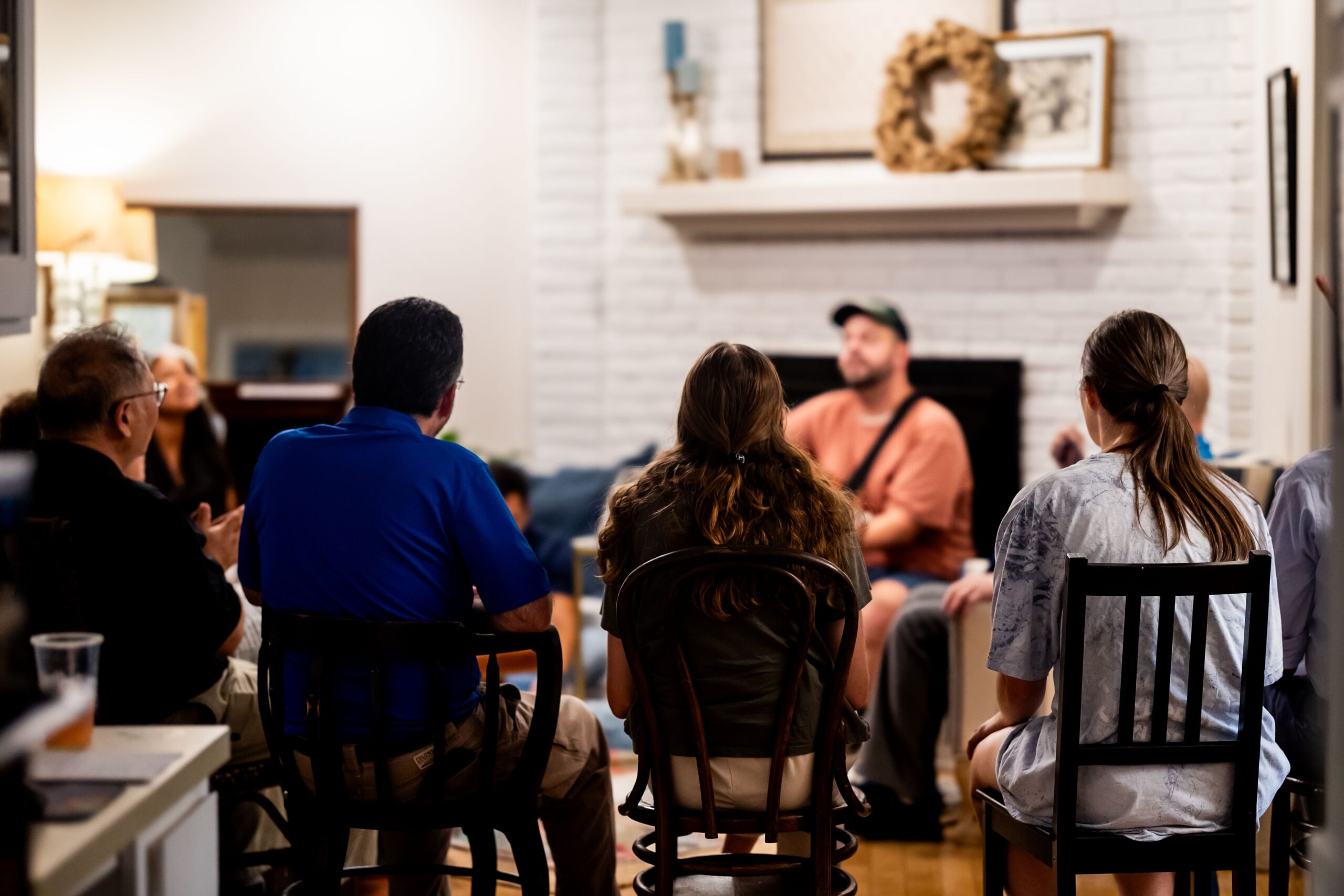 Parents participating in a parenting group
